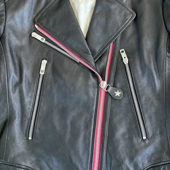 Rag & Bone moto cropped leather jacket